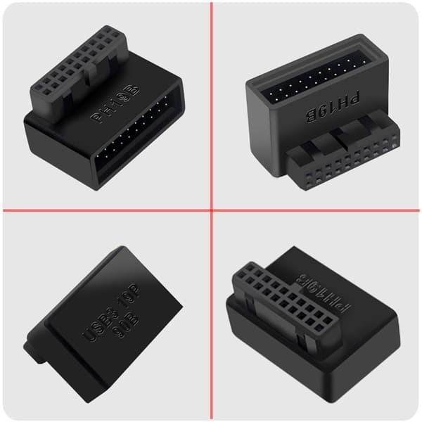 USB3.0 19P/20P-sovitin pystysuuntaisella kytkennällä pöytätietokoneen lisävarusteeksi null - Type A