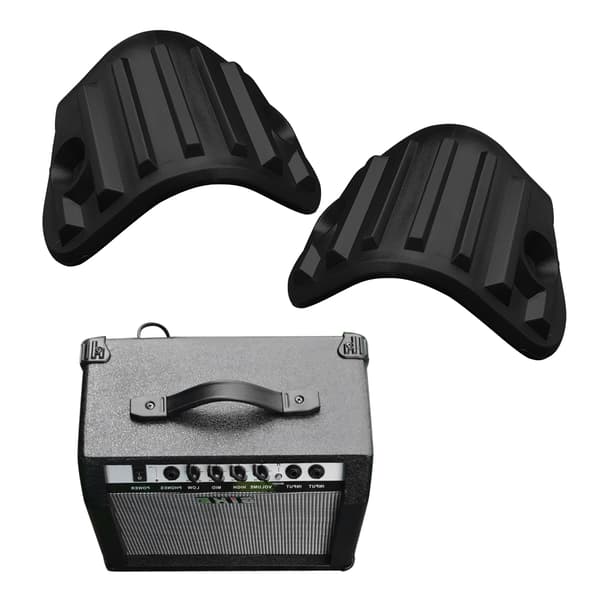 8 st svarta plastgitarrförstärkarskåp för hörnskydd