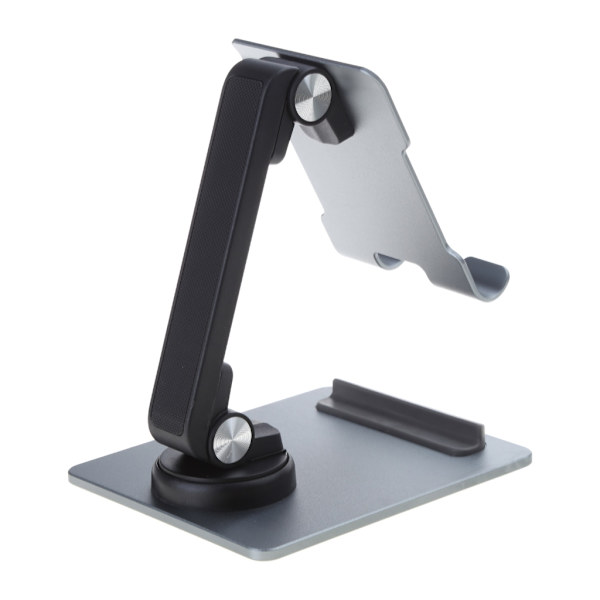 Telefon och surfplatta hållare stativ vinkelhöjd justerbar Lazy Bracket telefonstöd-docka Gray