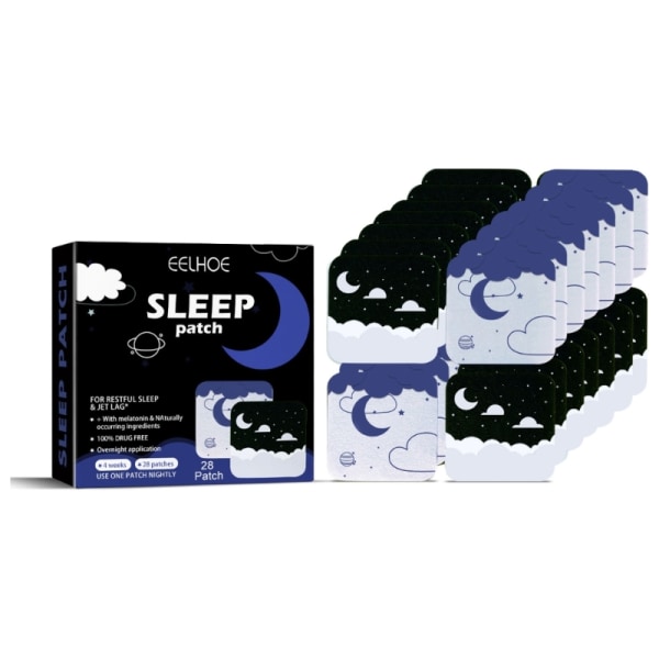 28st/påse Sovplåster Lindrar stress Ångest Förbättra sömnlöshet Hjärna Relax-dekal Personliga tillbehör