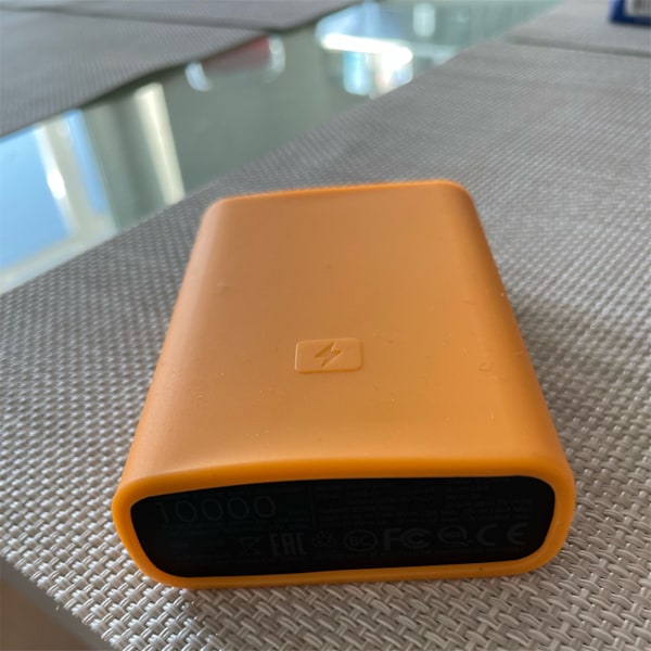 Powerbank Fodral Silikonskydd 10000mAh Externt Batteripaket Skyddshölje Orange
