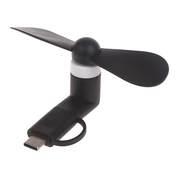 Bærbar Køleventilator Lydløs Håndholdt Kraftig Ventilator Micro USB Belysning Mobiltelefon Luftkøleventilator til Android