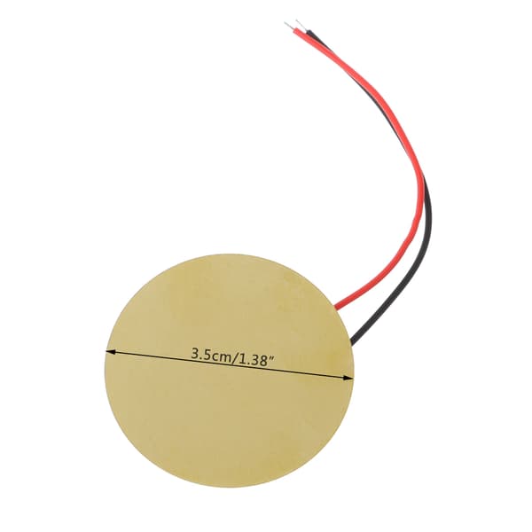 10 stk. 35 mm Piezo-elementer summer Lydgiver Sensor Trigger Trommeplate + kobbertråd