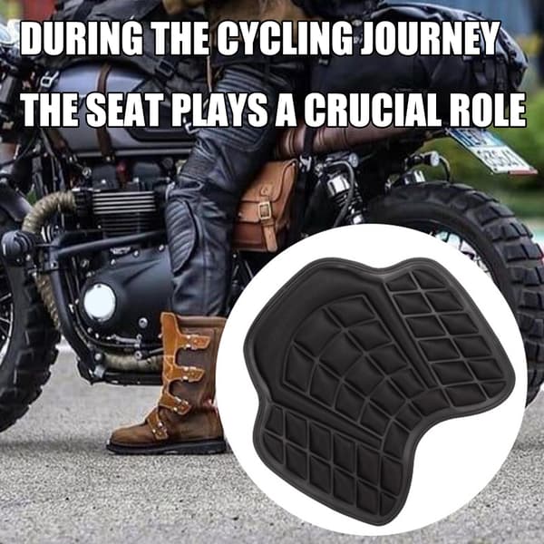 Ventilerad motorcykelkudde med högelastiskt EVA-lager och halkfria ytor null - Extra large saddle