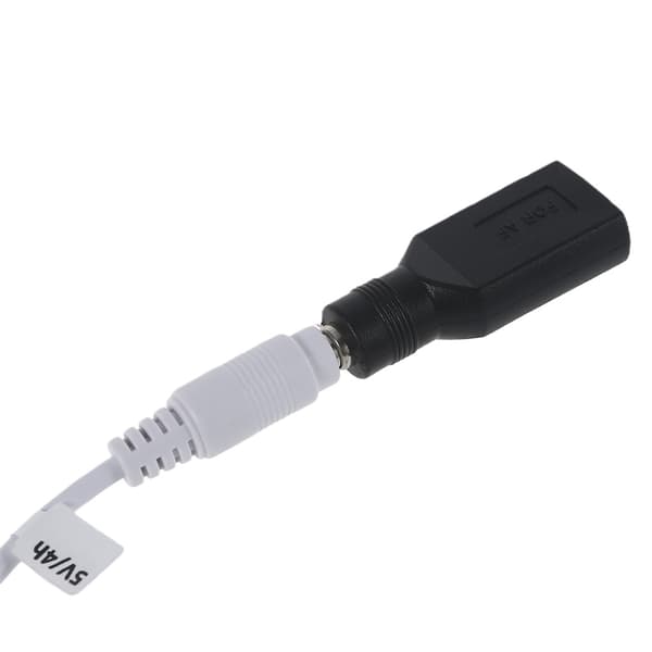 USB-DC-sovitin USB 2.0 A Naaras/Uros - DC 5.5x2.1mm Naaras/Uros Liitin
