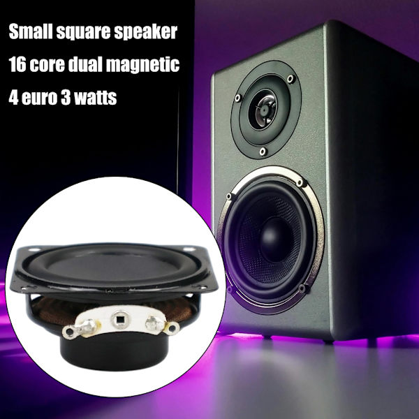 2 st 40mm 4Ohm 3W Subwoofer Multimedia Bärbara Högtalare Ljudförstärkare Högtalare Inre Magnetisk Gummi Sido Högtalare