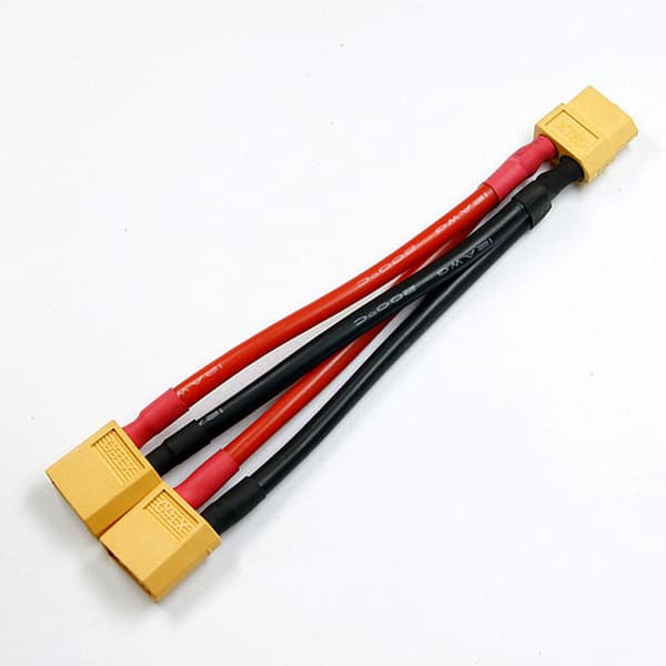 XT60 Parallel Batteristikforbindelseskabel Dobbelt Forlænger Y-splitter Han til Hun null - 2P