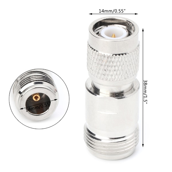 RF Koaxialadapter TNC Hane till N Hona Koppling