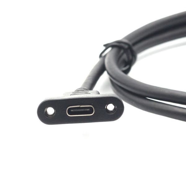 30-100 cm Lang Panelmonteret USB C Forlængerkabel Han til Hun Stik Adapterledning til Computere og Printere 1m