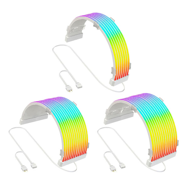 Levende computerhardwarebelysning Silikoneindkapslinger 5V 3pin ARGB Sync PC-kabinetkabel med 5V 3Pin-interfaces null - 24pin long style