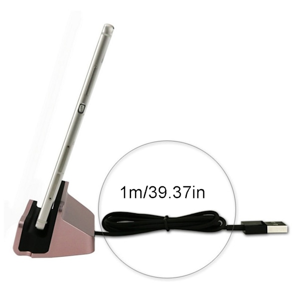 Typ-C Snabbladdningsdockningsstation Skrivbord USB C 3.1 Dockningsladdare med kabel för Huawei P9 Plus för Smart Phone Black