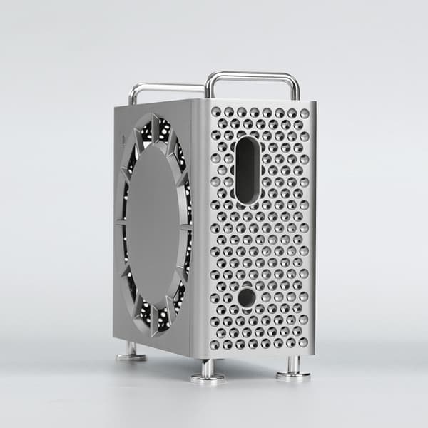 Skrivebordsstativ for Mini Desktop Vertikal Holder Full Beskyttelse Enkel Installering Silver
