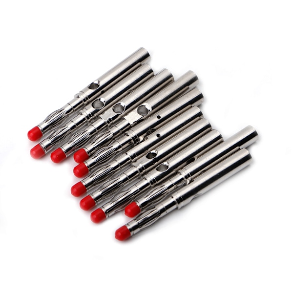 10 Set 4mm Han- och Honkontakt Stapelbara Bananpluggar Tråd Lödkontakt