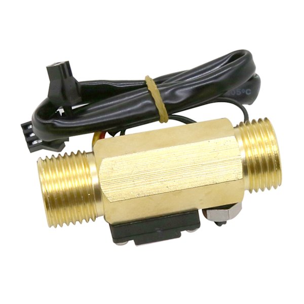 Hall-effektsvattenflödesgivare, flödesmätare med räknare, G1/2, spänning DC3.5~24V