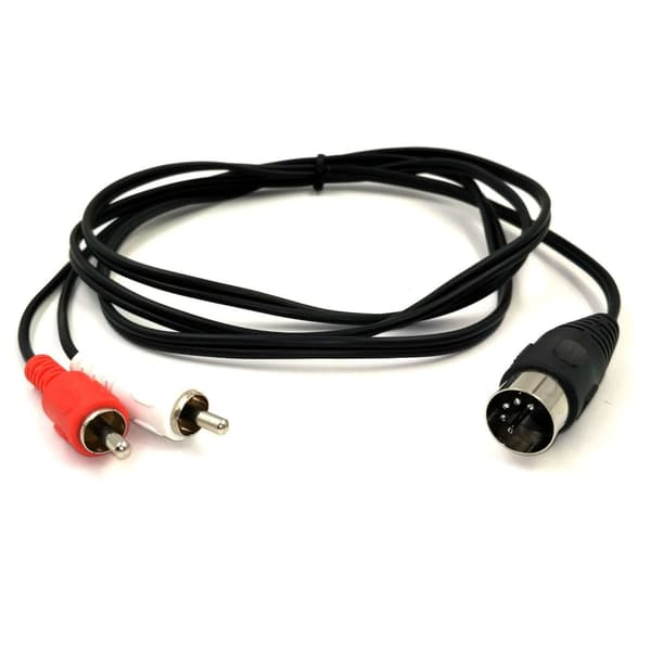5-bens DIN-stik han til 2RCA han konverterkabeladapter til elektrofonisk Bang 0.5M