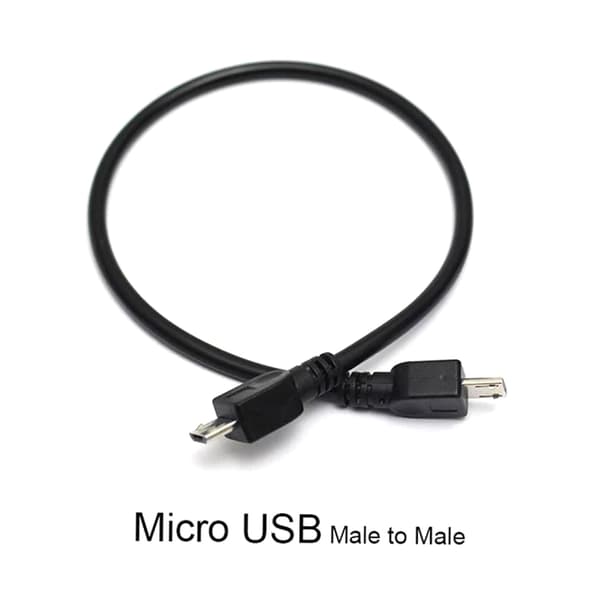 25 cm Micro USB uros-Micro USB uros -johto Sync OTG latausdatakaapeli puhelin Black