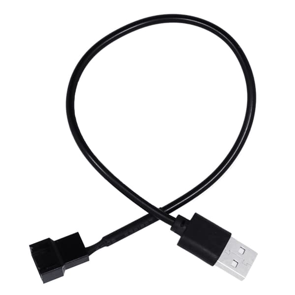 5V USB-holkittu tuulettimen virtasovittimen kaapeli, USB-4-nastainen kotelotuulettimen sovitin