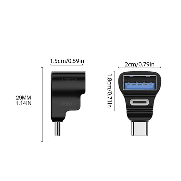 USB Type C -jatkoadapteri, USB C -uros - USB 2.0 -naarasjatkoadapterimuunnin