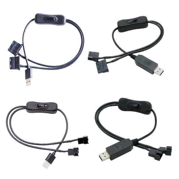 USB til 4-pinners viftekonverterkabel med 12V spenningsutgangslinje raskt for stasjonær PC null - 4pin boost version