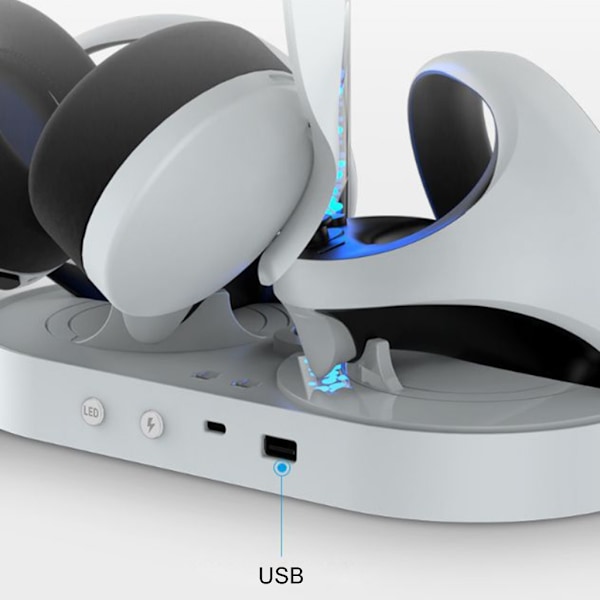 Förbättrad VR-kontroll Magnetic Laddningsdockningsställ Headsetförvaring för PSVR2 Headset Laddningsställ