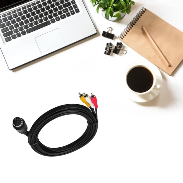 S-video kabel Mini DIN 10pin han til 3RCA videokabel 1,8m ledningsforbindelse til lyd- og videoenheder