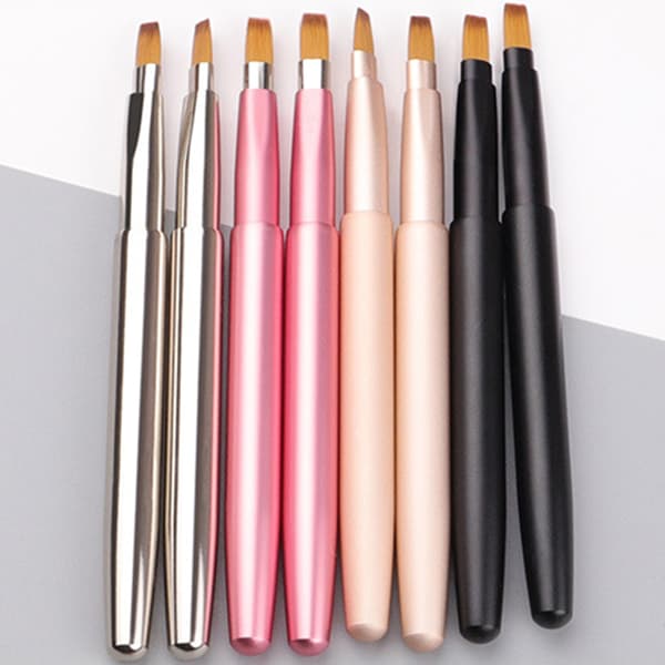Læbebørste Læbestift Gloss Børste Applikator Læbeblyant Makeupbørste til Kvinder Piger Yellow