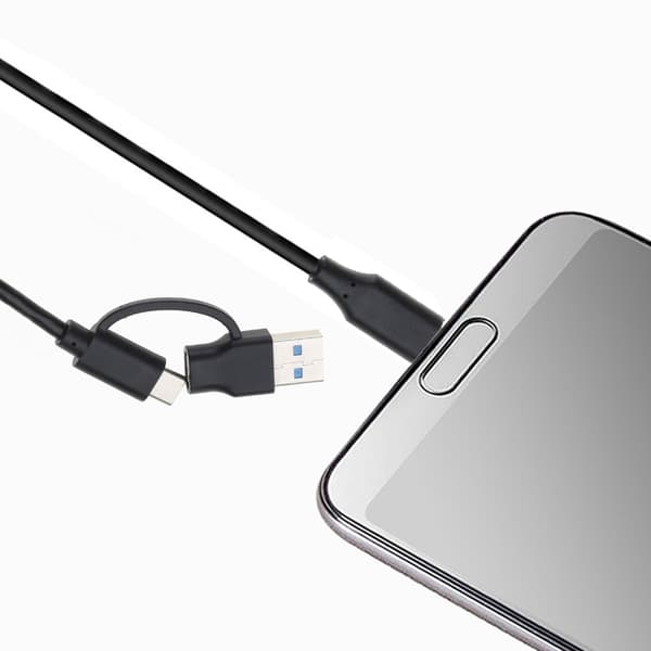 2 i 1 USB-A / C til USB-C-kabel til QC PD hurtigopladning datasynkronisering 10 Gbps til mobiltelefon