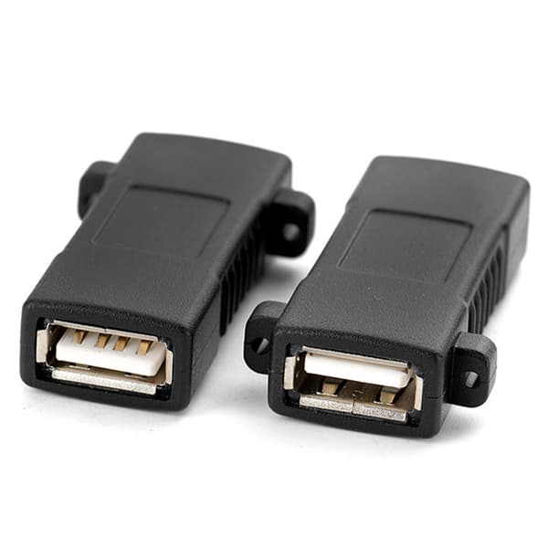 USB Hun til Hun Adapter 2.0 3.0 Hun Til Hun Sokkel Panelmonteringsadapter White