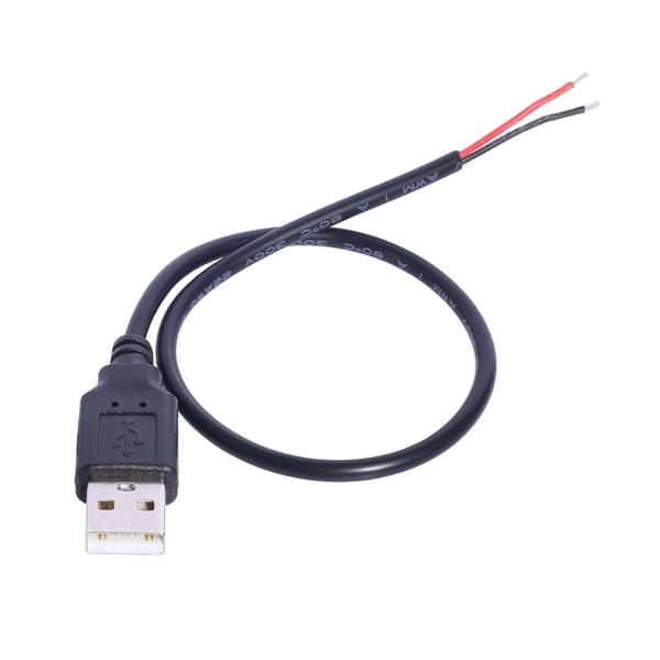 USB Strømkabel USB Han til 2-Pin Bare Ledning Åben Ende Strømkabel til LED Ventilator Kamera Tilbehør Female head