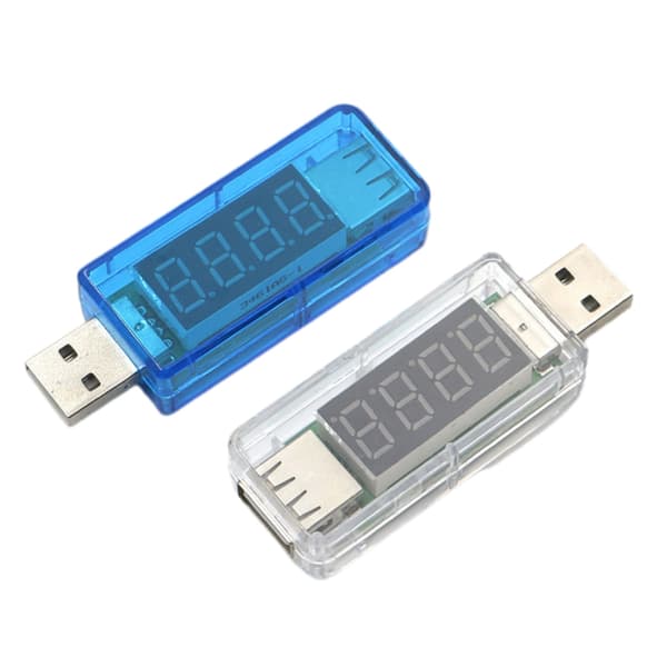 USB Tester Voltmetermultimeter for overvåking av ladeeffektivitet og sikkerhet Blue - Straight head