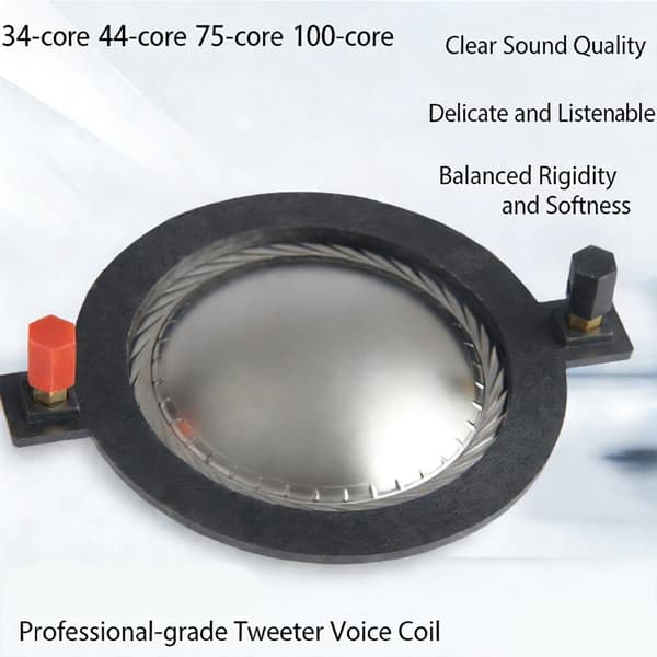 2 stk. 34mm/44mm/75mm/100mm professionel diskant-svingspolepar med importeret null - 34 cores