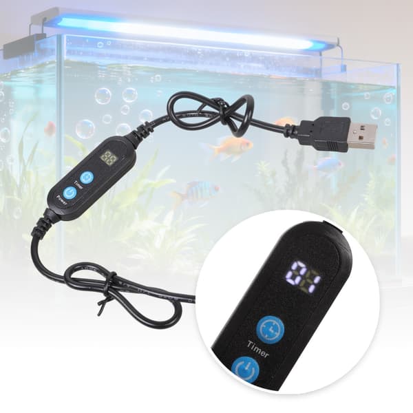 Programmerbar USB-timerförlängningskabel med 12-timmars cykeltidsomkopplingskabel i plaststruktur för kontors- och hemmabruk