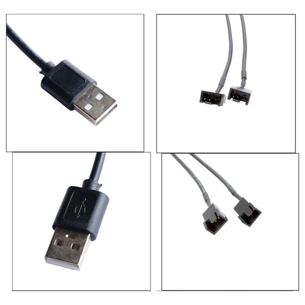 USB til 4-pin blæserkonverterkabel med 12V spændingsudgangslinje hurtig til stationær pc null - 4pin ordinary model