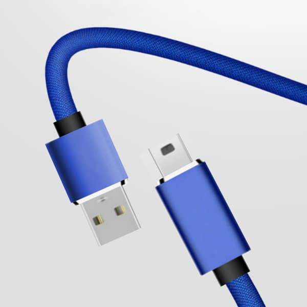 Mini USB-kabel Mini USB til USB rask dataladerkabel for MP3 MP4-spiller bil-DVR GPS digitalkamera 1M Mini USB Red