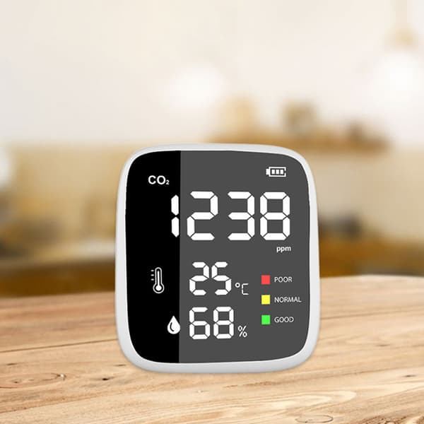 CO2-mätare Testare Inomhusluftkvalitet 400-5000ppm Digital Koldioxid Temperatur Luftfuktighet NDIR Sensor