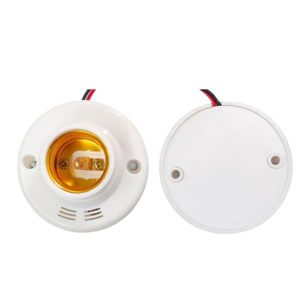 LED E27 Lys Base Lyd Lys Kontrol Lys Sokkel Stik Spil Simpelt Design 2pc