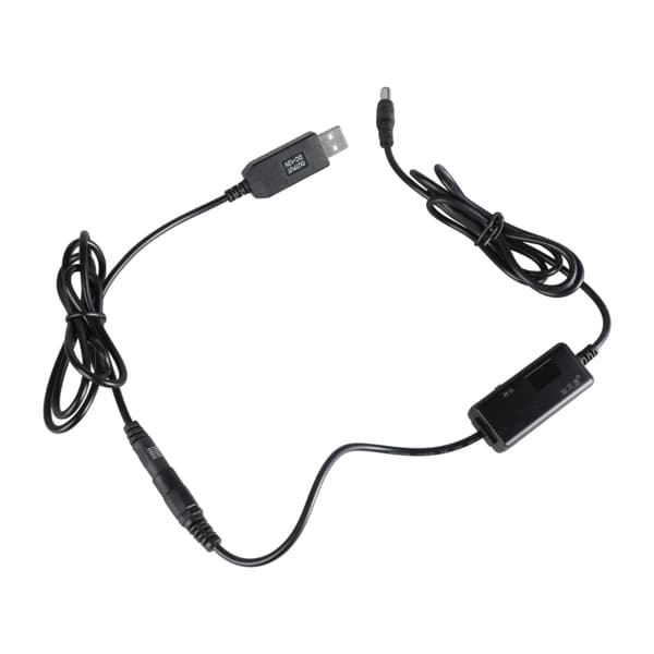 USB til DC5521 Spenningsomformer Kabel 5V til 12V Strømforsyningsledning