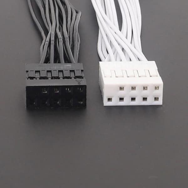 Bundkort Splitter Kabel Switch Adapter Til PC Strøm Reset Forlængerkabel 9Pin Hun Til 2 Port Han Switch Black