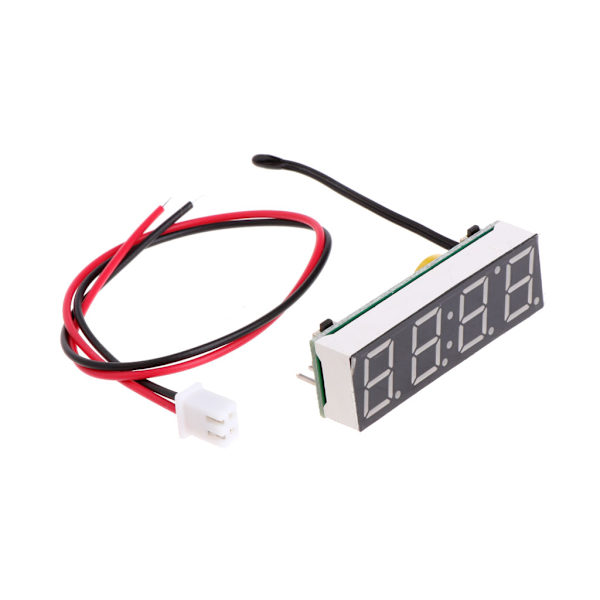 Multifunktionell Digital Bil LED Elektronisk Klocka för Tid Temperatur Spänning 3 i 1 Mätare 12V 5-20V