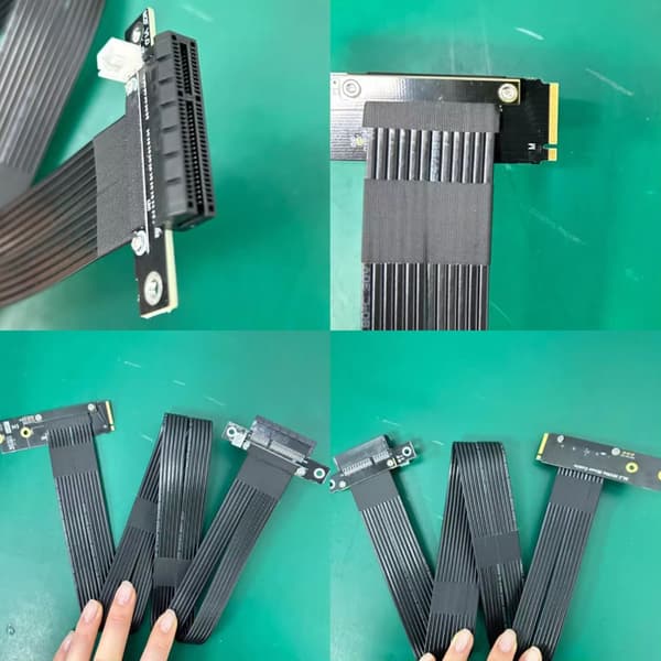 PCIe M.2 NVME -sovitinjatkokaapeli 64Gbps nopea joustava kaapeli 5cm - M42UL