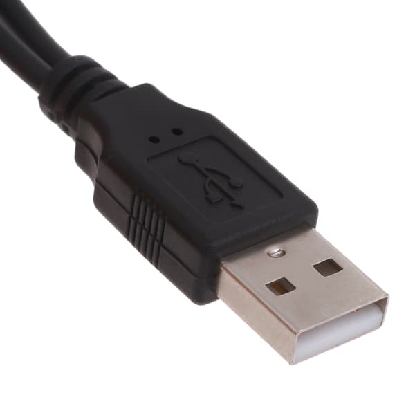 USB-forlængerkabel med dobbeltafbrydere til opladning - én port til dataoverførsel 1m