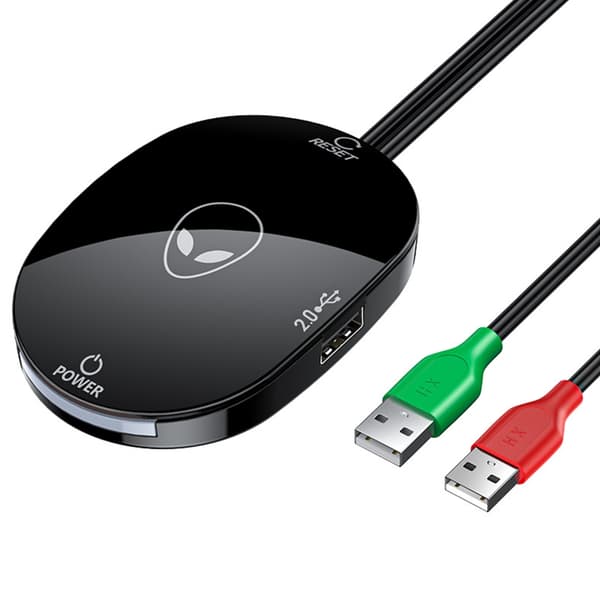 Computerstrømafbrydere Forlængerkabel med USB2.0-hub og lys LED-indikator for nem skrivebordsbetjening