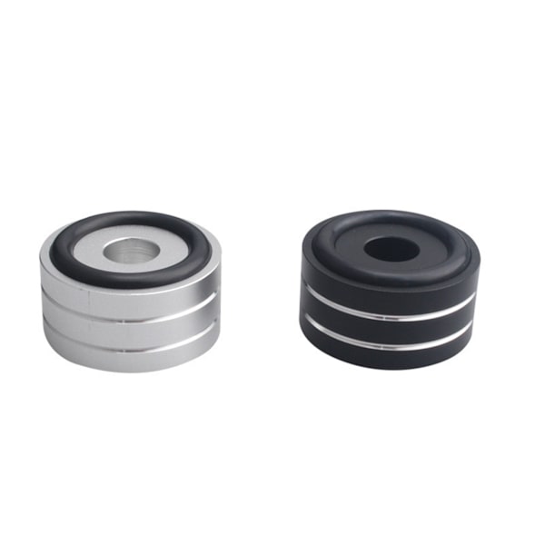 4PCS Högtalare Halkfria Fästfötter Isolering Absorberar Stöt Förstärkarbas Silver