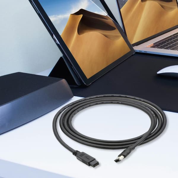 Firewire IEEE 1394-kabel 6-benet til 9-benet Firewire 800 til 400-kabel til printer 1.8m