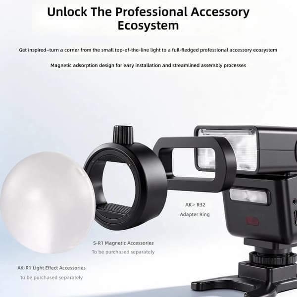 Flash Mount Adapterringer for TT350 V350 for å utvide belysningsalternativer med diverse tilbehør
