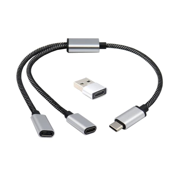 Erstatning USB C Hann til 3 USB C Hunn Splitter Skjøteadapter 30cm null - One for two