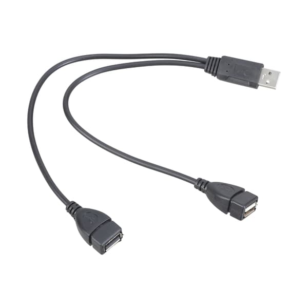 USB 2.0 Han til Dobbelt USB Hun Y Splitter Kabel Strømledning til Laptop Tablet Smartphones Dataoverførsel og Strøm
