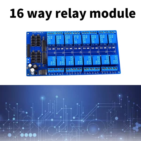 5V/12V/24V Microcontrollere Interface Strømrelæer Shield Modul 16 Kanal Relæer Modul Board null - 5V