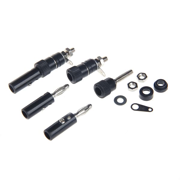 10 par sort rød 4 mm bindestolpe højttalerterminal bananstik fatning jack Con