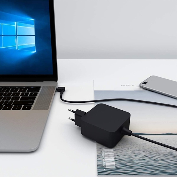 Effektiv 45W Laptop Laddare Snabb DC5.5x2.5 Strömförsörjning Väggladdare EU